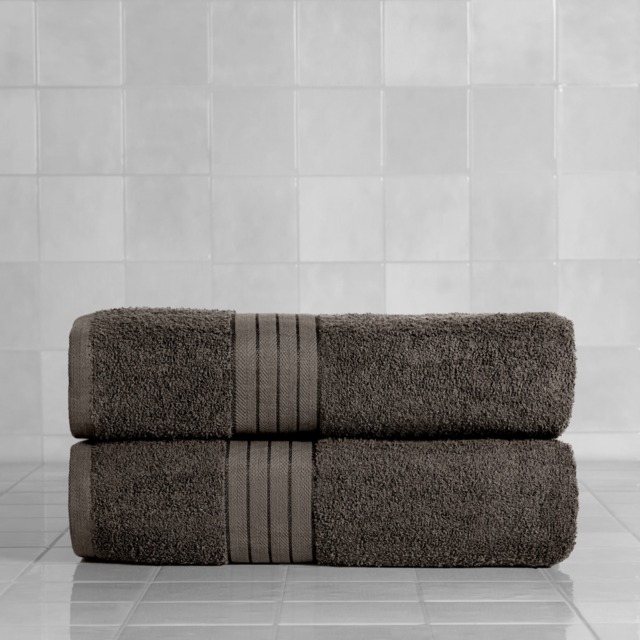 OHS 100% Cotton 2 Jumbo Bath Sheets - Grey - image 1