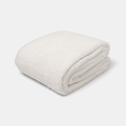 OHS Teddy Fleece Quilted Weighted Blanket, Cream - 8kg - thumbnail 2