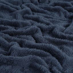 OHS Teddy Fleece Throw, Navy - 150 x 200cm - thumbnail 5