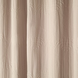 OHS Embossed Arches Eyelet Curtains, Natural - 90 x 90in - thumbnail 4