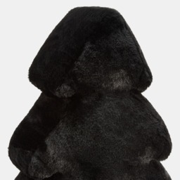 OHS Faux Fur Winter Tree Cushion - Black - thumbnail 5