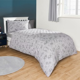OHS Gaming Print Quilted Duvet Cover Set, Grey - Single - thumbnail 2