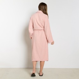 OHS 100% Cotton Towelling Dressing Gown, Adults - Blush Pink - thumbnail 2