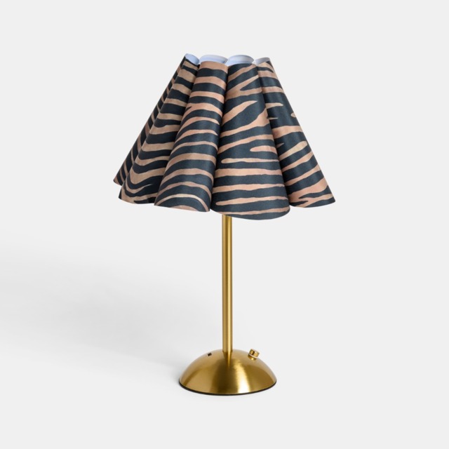 OHS Zebra Print Rechargeable Lamp - Brown - image 1