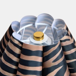 OHS Zebra Print Rechargeable Lamp - Brown - thumbnail 3