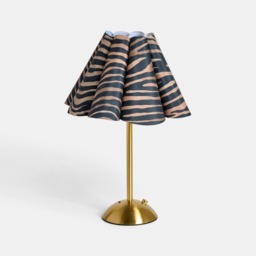 OHS Zebra Print Rechargeable Lamp - Brown - thumbnail 1