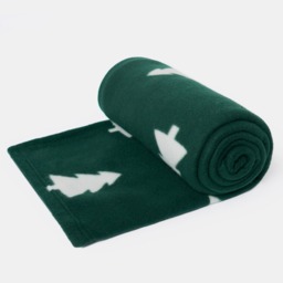 OHS Christmas Tree Print Fleece Throw - Green - thumbnail 4