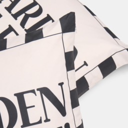 OHS Indoor/Outdoor Garden Of Fun Slogan Cushion Covers, Monochrome - 45 x 45cm - thumbnail 5