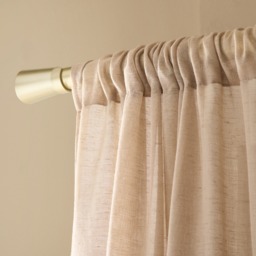 OHS Linen Look Slot Top Voile Curtains  - Mink - thumbnail 4