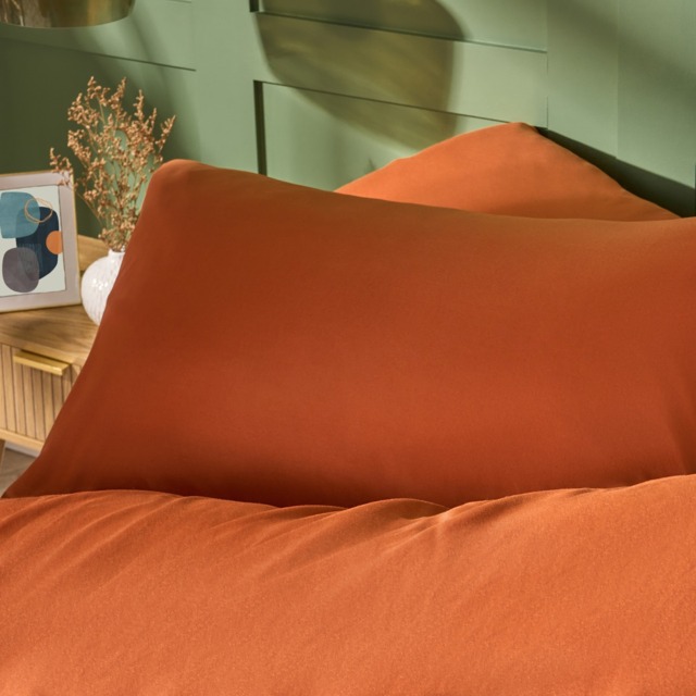 OHS Housewife Pillowcases, Rust - 2 Pack - image 1