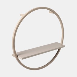 OHS Circle Towel Holder With Shelf - Natural - thumbnail 3