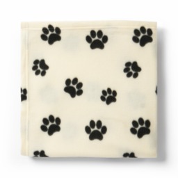 OHS Pet Paw Print Fleece Throw - Cream - thumbnail 4