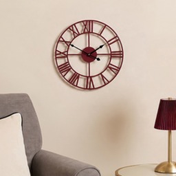 OHS Skeleton Wall Clock - Berry