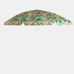 OHS Palm Print Outdoor Parasol - Green - thumbnail 3