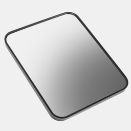 OHS Framed Bathroom Wall Vanity Mirror - Black - thumbnail 3