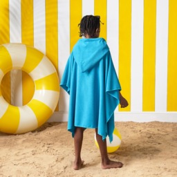 OHS Kids Poncho Towel - Sea Blue - thumbnail 2