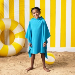 OHS Kids Poncho Towel - Sea Blue - thumbnail 1