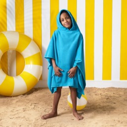 OHS Kids Poncho Towel - Sea Blue - thumbnail 3