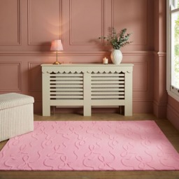 OHS Tufted Bows Rug, Pink - 120 x 170cm