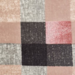 OHS Tartan Check Fleece Throw, 150 x 180cm - Blush - thumbnail 3