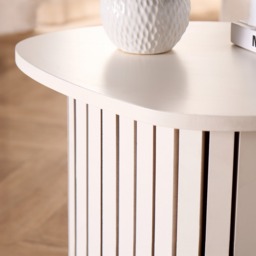OHS Madison Ribbed Side Table - Cream - thumbnail 2