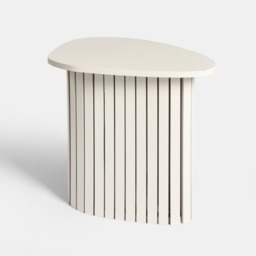 OHS Madison Ribbed Side Table - Cream - thumbnail 5