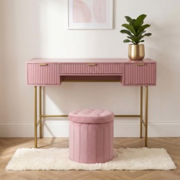OHS Ribbed Dressing Table - Deep Blush - thumbnail 1