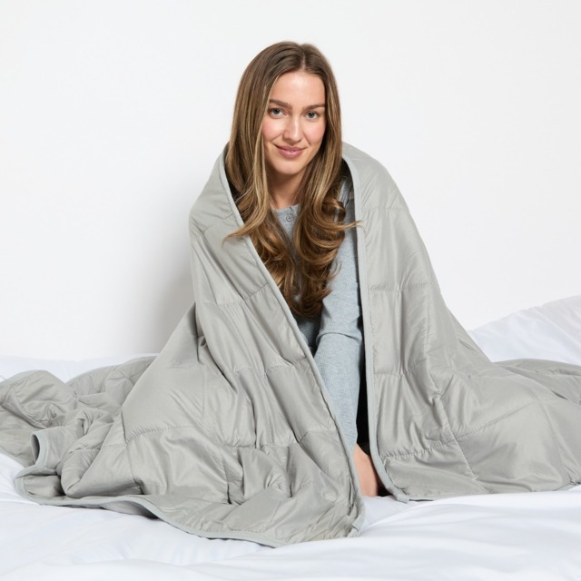 OHS Supersoft Weighted Blanket, Silver Grey - 10kg - image 1