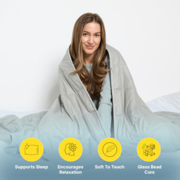 OHS Supersoft Weighted Blanket, Silver Grey - 10kg - thumbnail 2