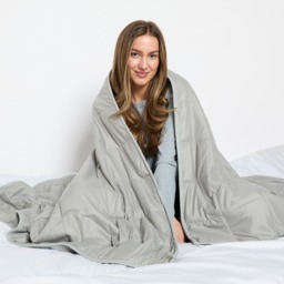 OHS Supersoft Weighted Blanket, Silver Grey - 10kg
