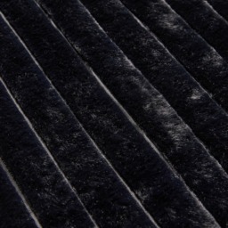 OHS Ribbed Faux Fur Christmas Tree Skirt - Black - thumbnail 4
