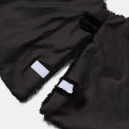 OHS Ribbed Faux Fur Christmas Tree Skirt - Black - thumbnail 3