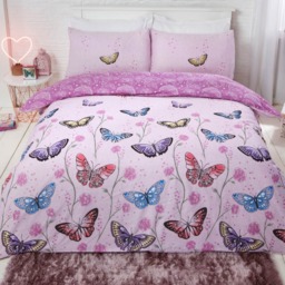 OHS Butterfly Heaven Duvet Set, Purple - Double - thumbnail 4