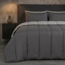 OHS Coverless 10.5 Duvet & Pillowcase, Grey/Silver - King - thumbnail 4