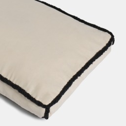 OHS Sherpa Binded Rectangle Pet Mat, Cream/Black - Large - thumbnail 2