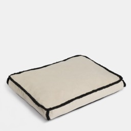 OHS Sherpa Binded Rectangle Pet Mat, Cream/Black - Large - thumbnail 4