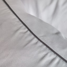 OHS Piped Edge Duvet Set, Silver/Grey - King - thumbnail 4