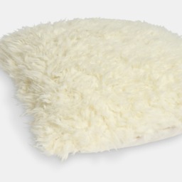 OHS Sofia Faux Fur Cushion Covers, Cream - 45 x 45cm - thumbnail 4