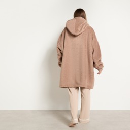 OHS Teddy Fleece Sherpa Reverse Hoodie Blanket - Mink - thumbnail 2