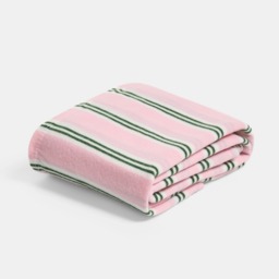 OHS Stripe Fleece Throw - Pink/Green - thumbnail 3