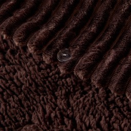 OHS Ribbed Fleece Duvet Cover Set, Coffee - Double - thumbnail 5