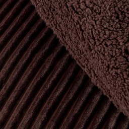 OHS Ribbed Fleece Duvet Cover Set, Coffee - Double - thumbnail 3