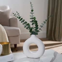 OHS Small Eucalyptus in Ceramic Vase - Natural