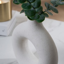 OHS Small Eucalyptus in Ceramic Vase - Natural - thumbnail 2