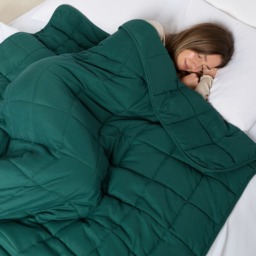 OHS Supersoft Weighted 8kg Blanket, Forest Green - 150 x 200cm - thumbnail 3