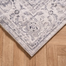 OHS Washable Vintage Printed Rug, Grey - 80 x 150 cm - thumbnail 4