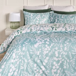OHS Watercolour Floral Duvet Set, Green - Super King - thumbnail 2