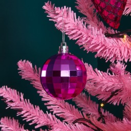 OHS 30 Pack Disco Ball Bauble Set - Hot Pink - thumbnail 2