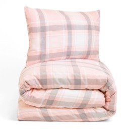 OHS Aspen Brushed Cotton Duvet Set, Blush - Single - thumbnail 2