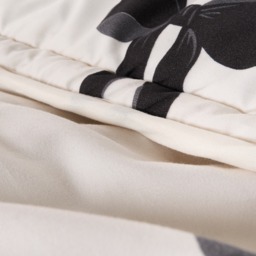 OHS Bow Print Coverless 10.5 Tog Duvet Set, Monochrome -  Single - thumbnail 3